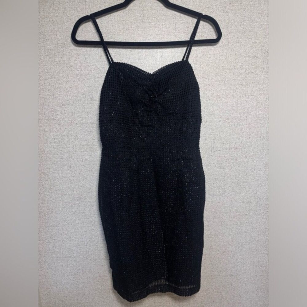 Yau's true vintage 80's/90's unique sparkly black mini dress size 38 (S/M)